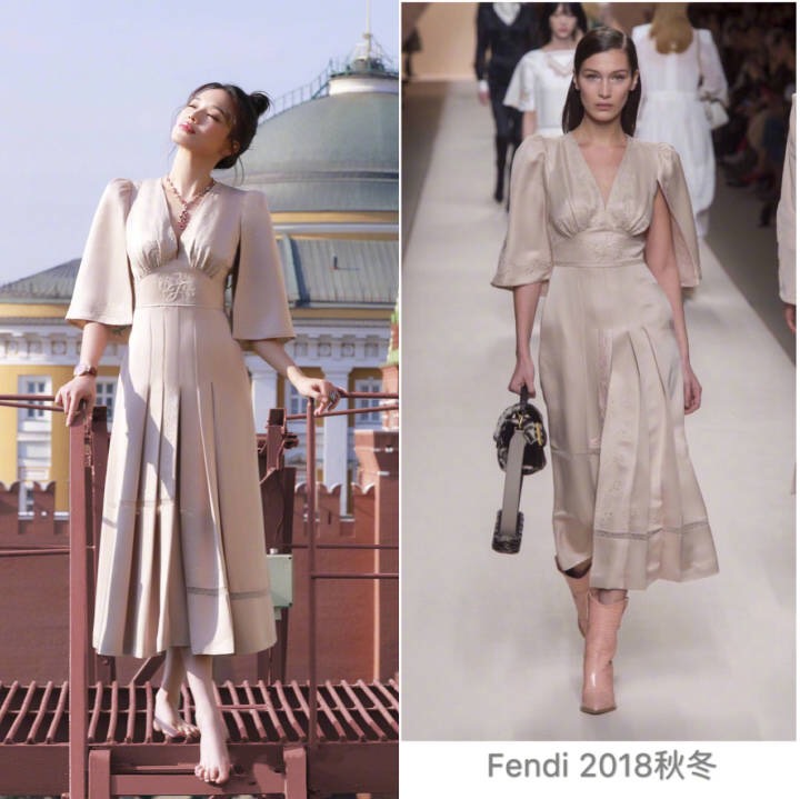 舒淇出席莫斯科珠宝展的两套造型