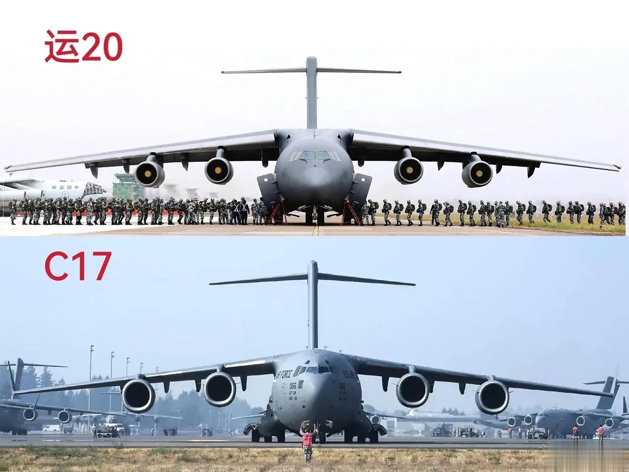 中美主力运输机正面图！ ​​​