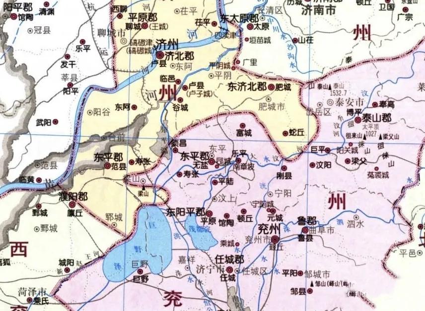 古济州到底在什么地方？

看下面两张地图一个是北魏时期的济州郡(也称济北郡）后面