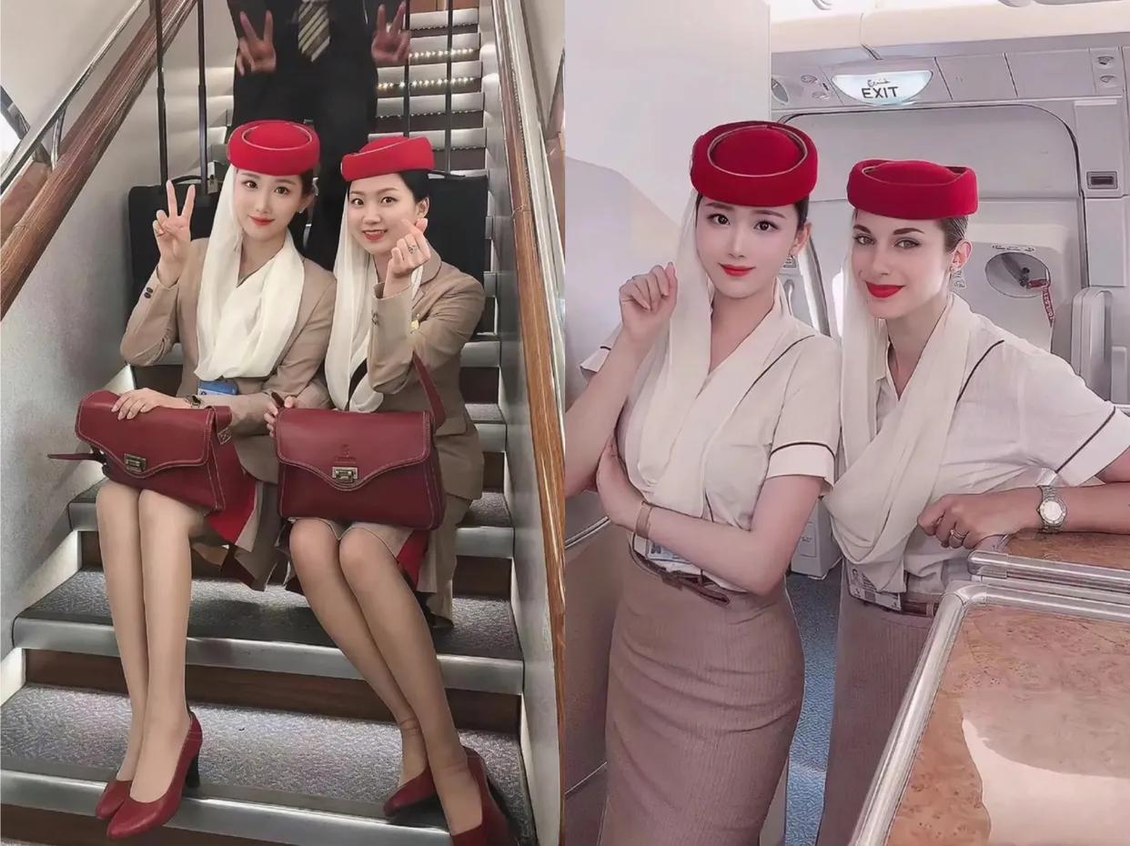 美女欣赏-空姐自拍-空姐姐妹合拍写真，你喜欢哪一对？
窈窕淑女，君子好逑。据调查