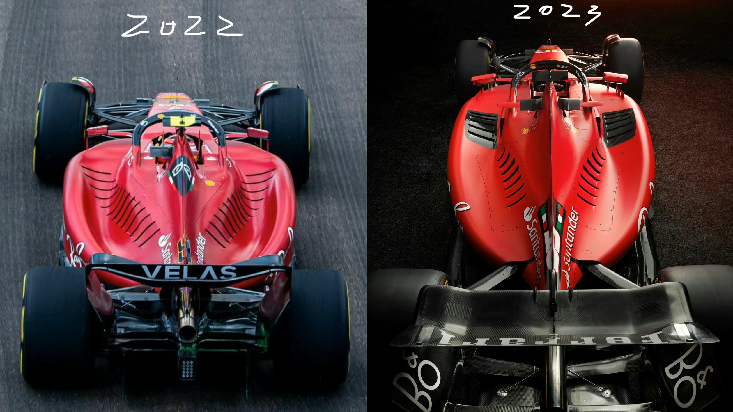 法拉利2022赛季F1-75与SF-23新车对比#F1##赛车##Car时尚# 