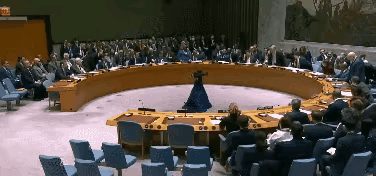 俄罗斯一句默哀，安理会全体起立！
联合国安理会举行乌克兰问题公开会。
乌克兰外长
