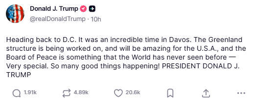 #79岁的特朗普生气狂发80条帖子#【79岁的特朗普生气了，达沃斯后，狂发80条