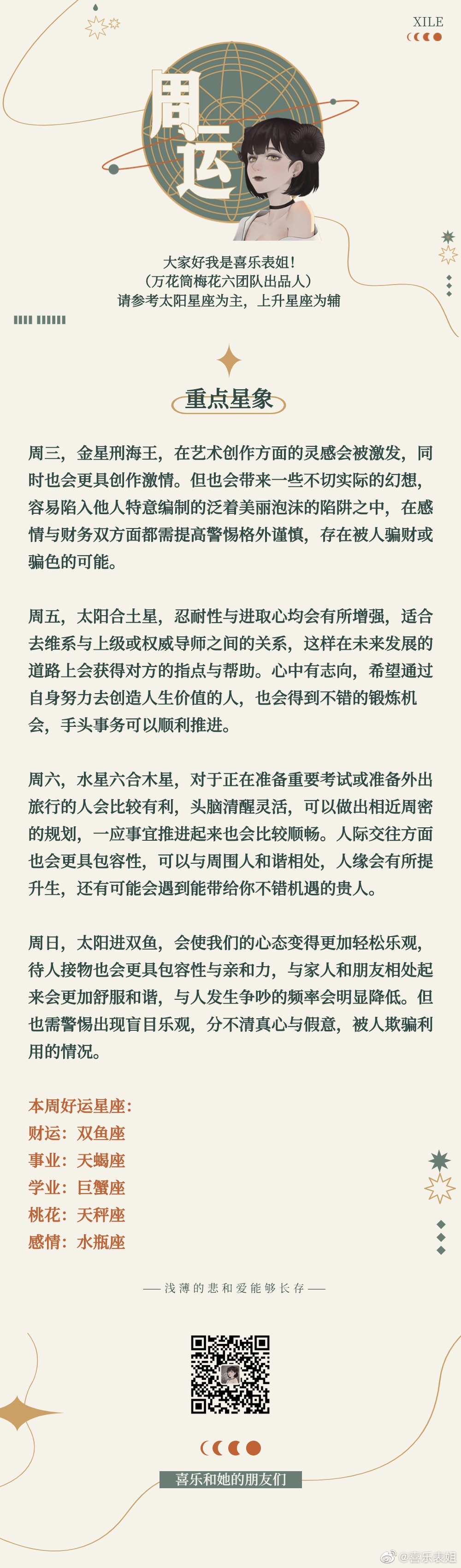 喜乐每周运势提醒2023.02.13——02.19#十二星座# #十二星座运势[