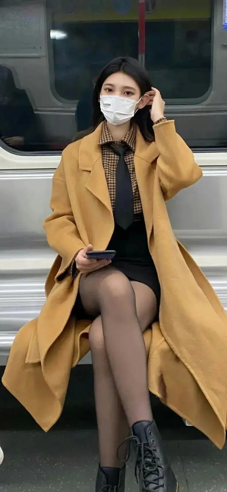 口罩也遮挡不了的美 #清纯御姐# ​​​