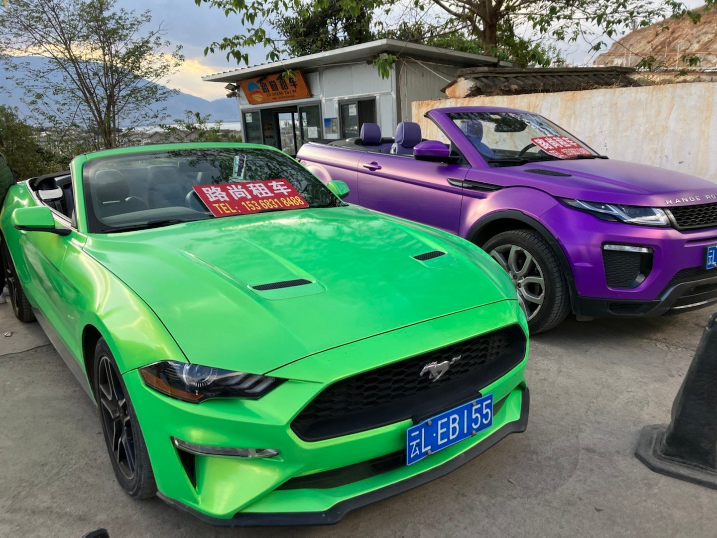 全中国的敞篷极光和二代甲壳虫敞篷应该都在大理吧  ​​​