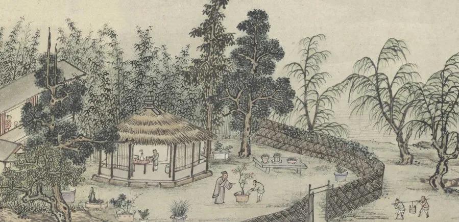 【善画盆景的明代文人画家—孙克弘】
明代文人，特别是姑苏一带，盆景文化非常流行。