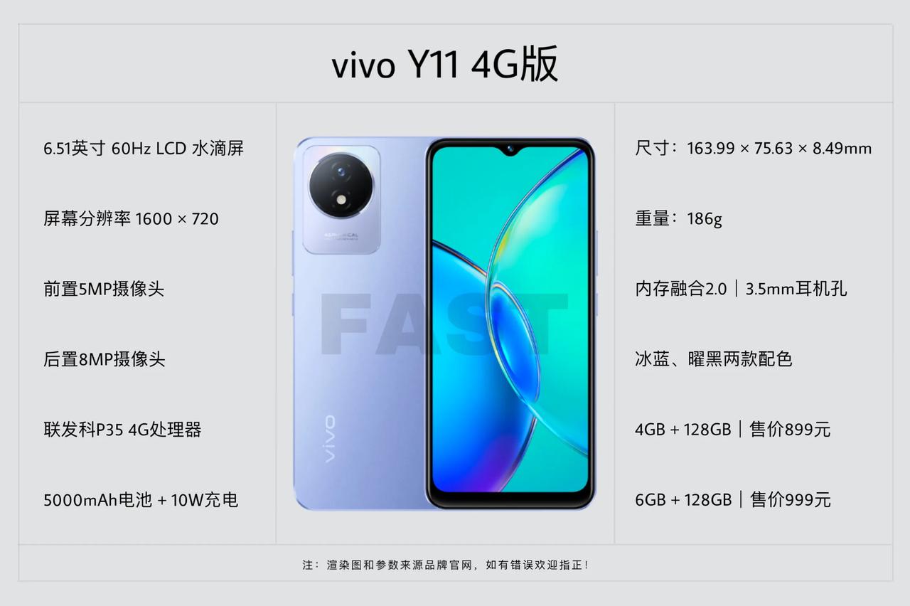 vivo官网近期上架了一款百元机vivo Y11 4G版，采用6.51英寸LCD