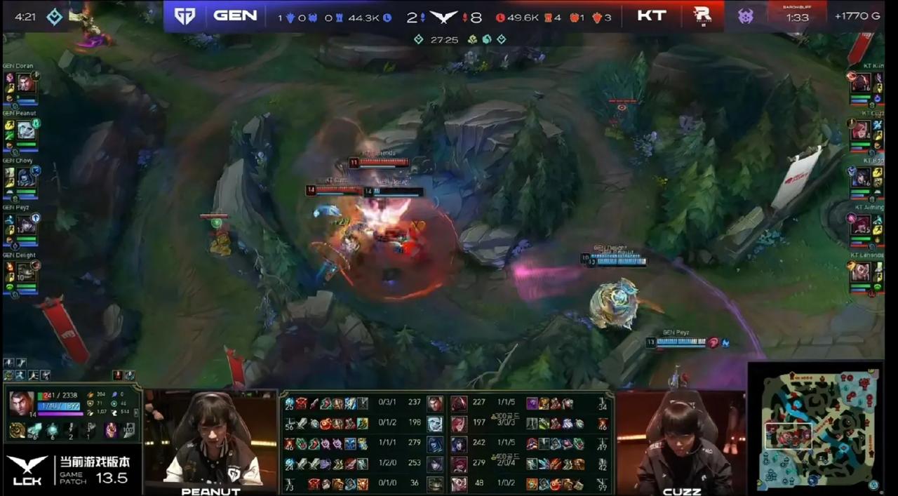 已经在研究MSI对手了，上次听Doinb在直播间说Ale最怕的上单是KT的Kii