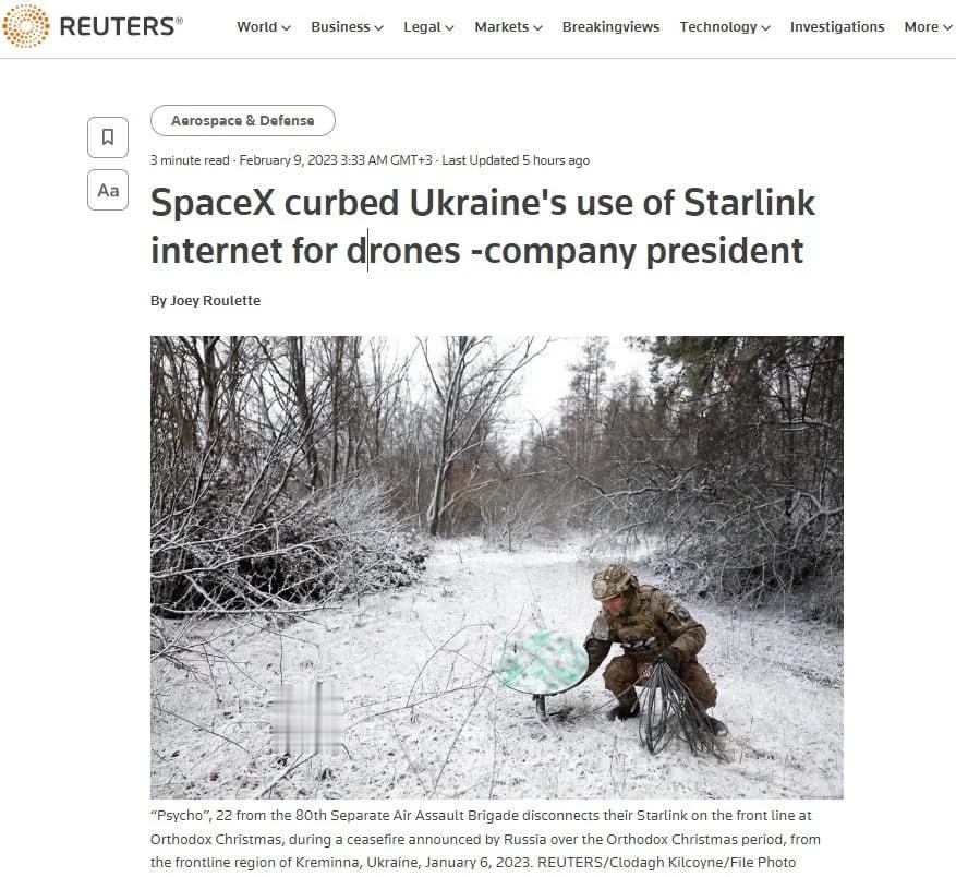 ‼️🇺🇸🇺🇦完了，乌军正在失去“双眼”。据路透社报道，美国人限制了乌克兰