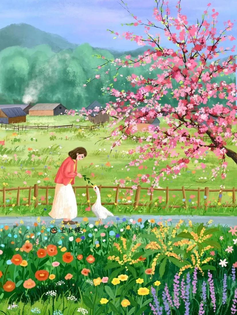 但愿春日安好，往后尽是鲜花灿漫。
  