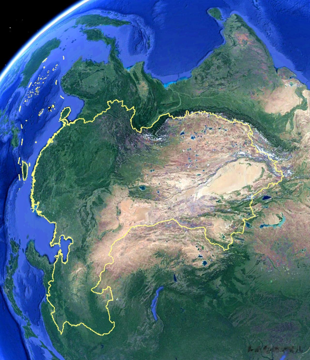 倒着看中国地形图，瞬间就明白印度为啥对中国如此忌惮了。
平时看地图的时候，一般都