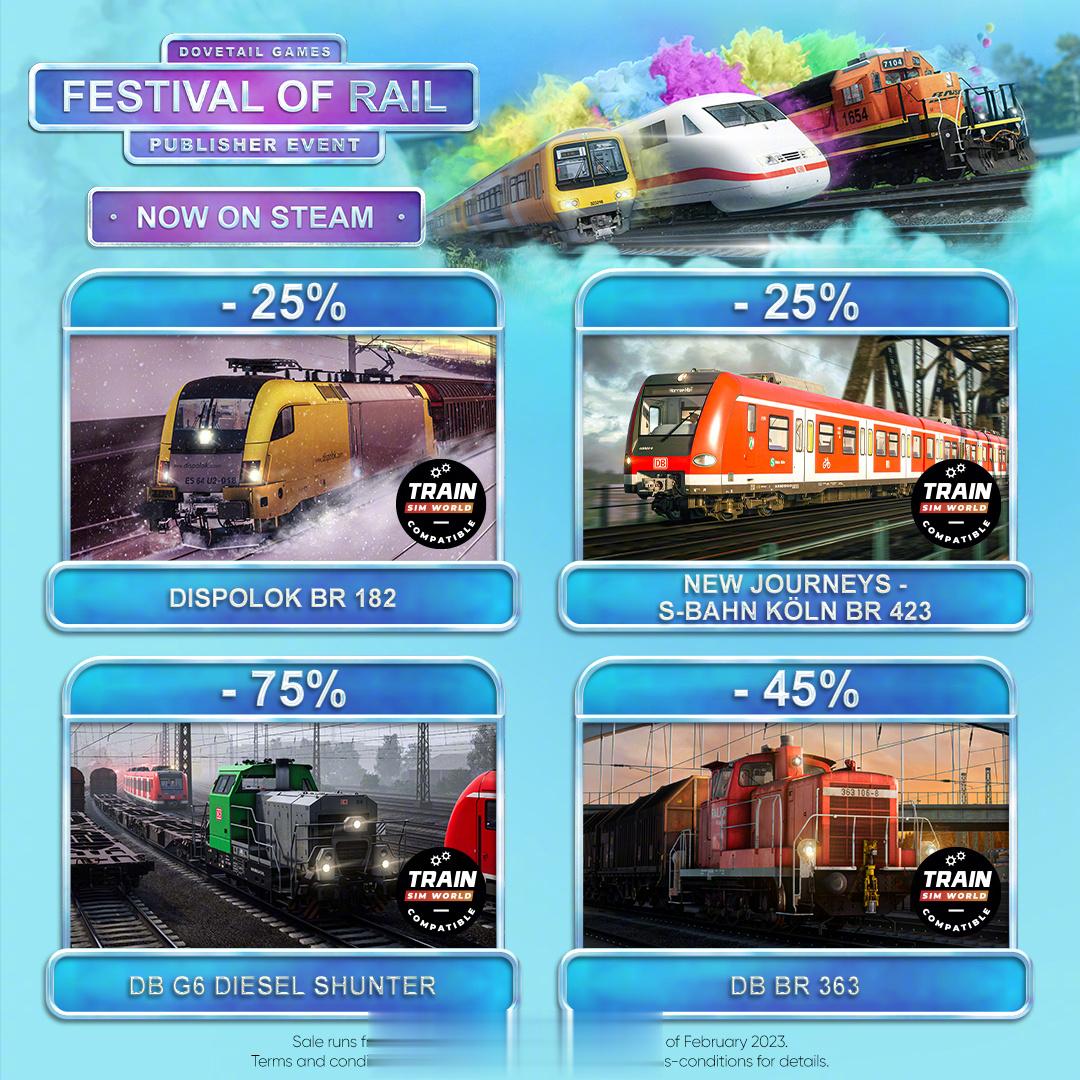 2折再续！就在昨日，我们熟悉的火车模拟游戏开发商开启了一年一度的发行商周末特惠活