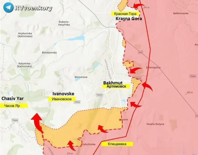 来自于乌克兰总参谋部总结的主要内容：
￼俄罗斯军队继续对莱曼、巴赫穆特、阿夫迪伊