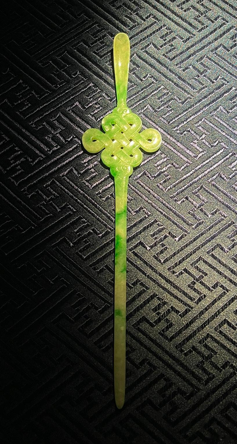 翡翠簪 #沅汰博物馆# 1，盘长纹簪2，八吉祥纹双叉簪故宫 ​​​