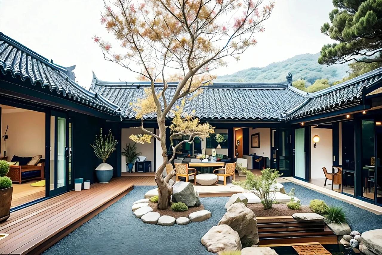 高层住久了，真想拥有这一方小院，精心去打理，接接地气，老了能坐着摇椅，煮煮清茶，