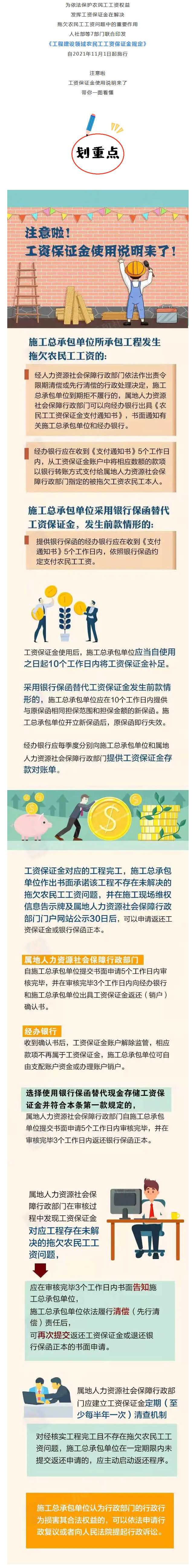 【注意啦！工资保证金使用说明请