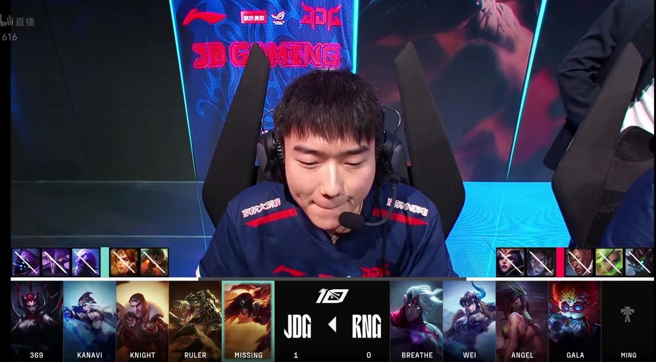 RNG今天零比二败给JDG，真的是连底裤都输掉了！
从bp开始，京东连续ban掉