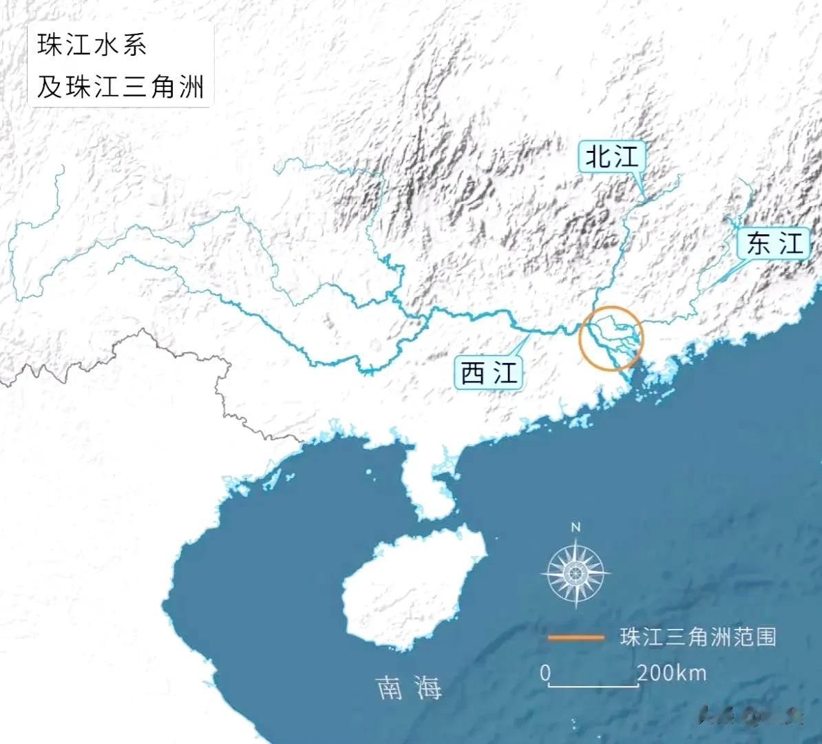 小时候一直以为横跨滇、桂、粤三省那条很长的河流是珠江，长大后才知道原本珠江指的是