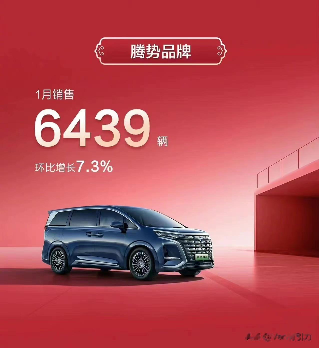 2月2日，腾势汽车公布了2023年1月份销量，官方措辞是“以6439台的成绩（环