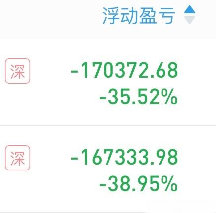 好久没看的股票也就一只亏了十几万而已 问题不大 ​​​