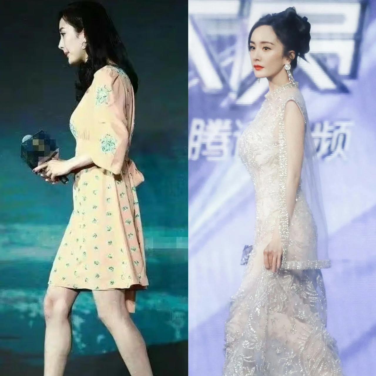 杨幂真的有在听劝
之前全网嘲她体态不好，脖子前倾，含胸驼背。但最近出席活动发现，