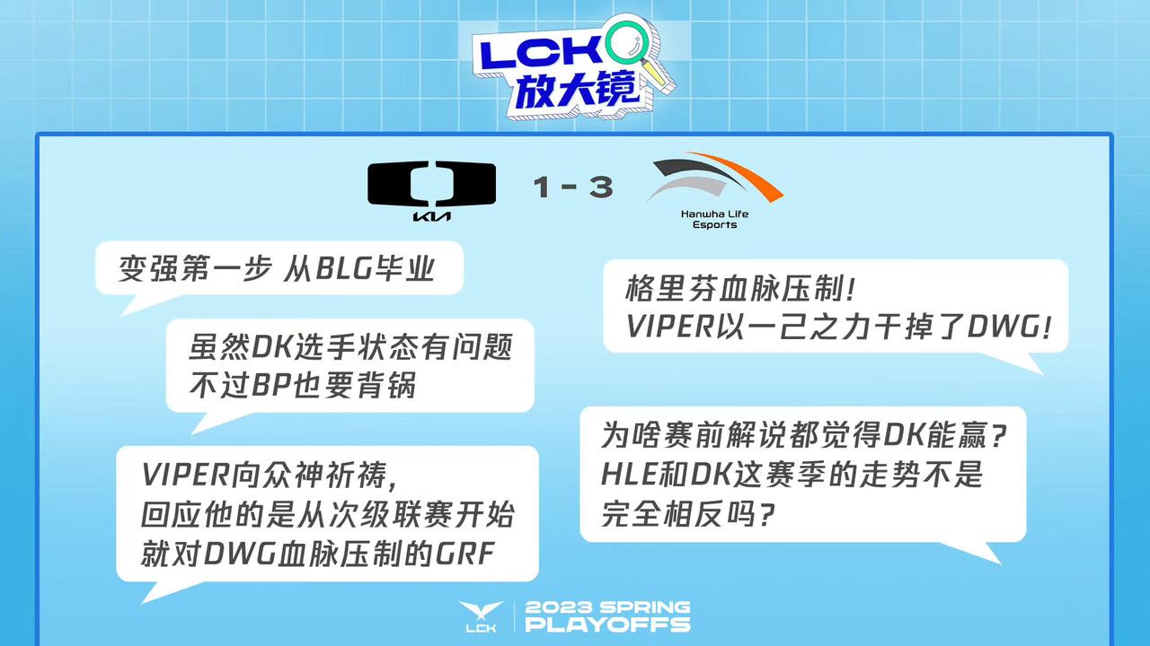 【LCK放大镜：韩网季后赛热评 DK vs HLE】

LCK中文流精选了韩网对