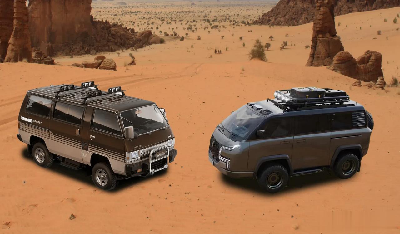 三菱得利卡L300越野面包车 VS 比亚迪仰望U8越野面包车，燃油和电动，相隔3