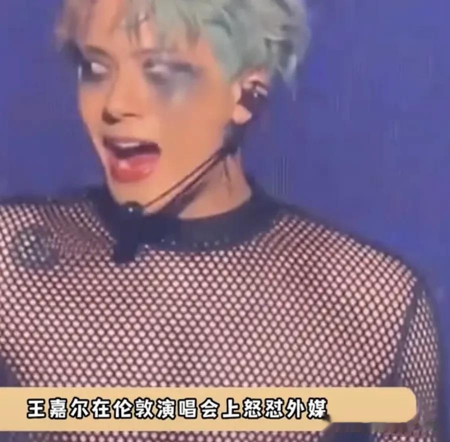 王嘉尔在伦敦演唱会上怒怼外媒，