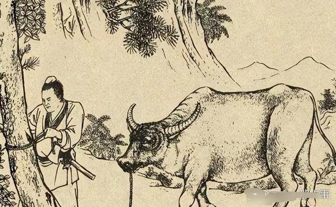 #历史那些事[超话]#从前，一寡妇去集市卖了养了多年的黄牛。被人买下走了几步后，