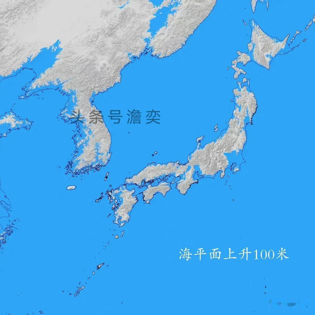 老有人幻想海平面上升，淹没小日子。
可惜的是小日子平均海拔挺高，四分之三的地区都
