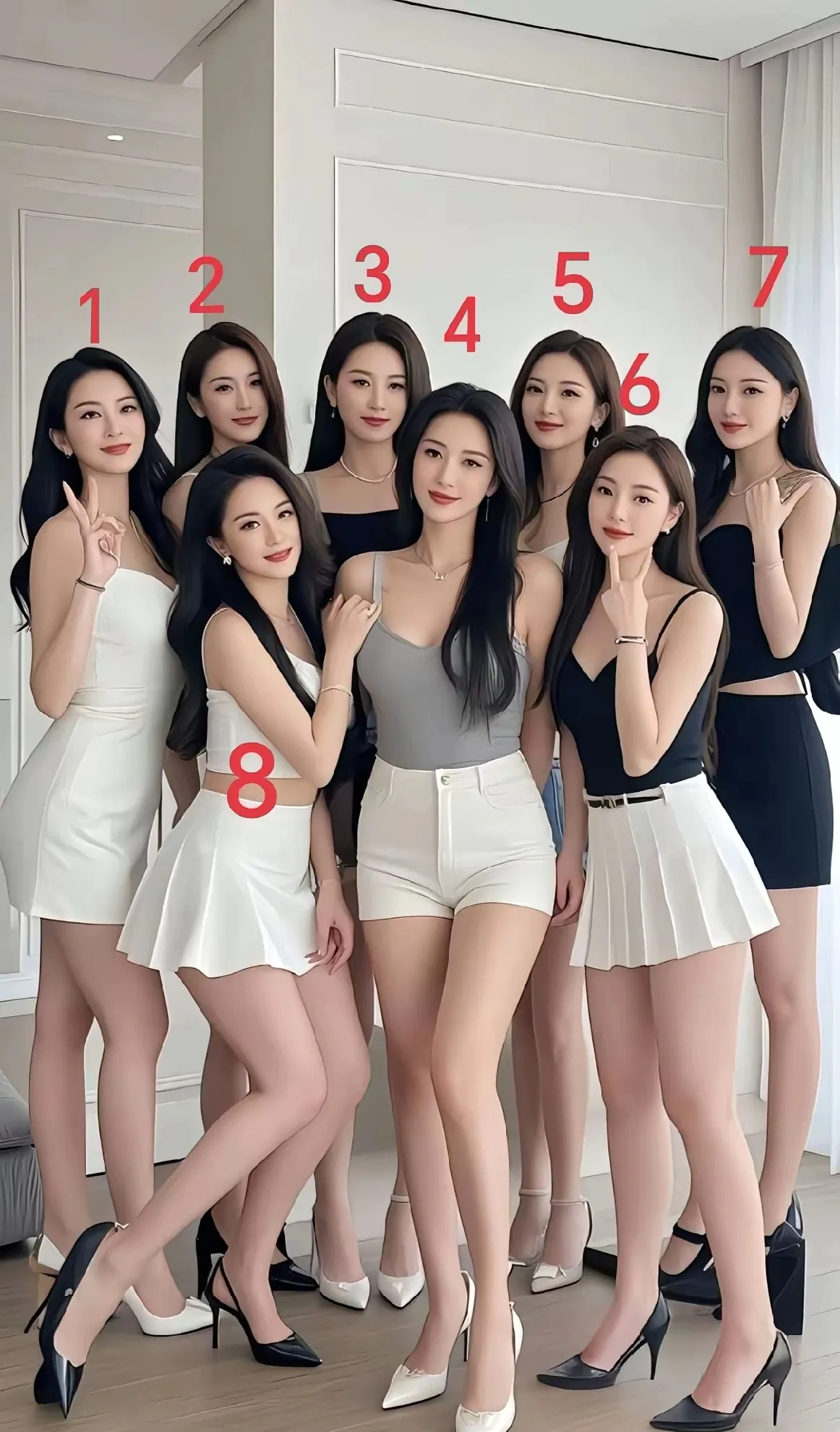 这8个小姐姐要你们选一个来做老婆，你们会选哪一个呢，要是我选的话，我就...