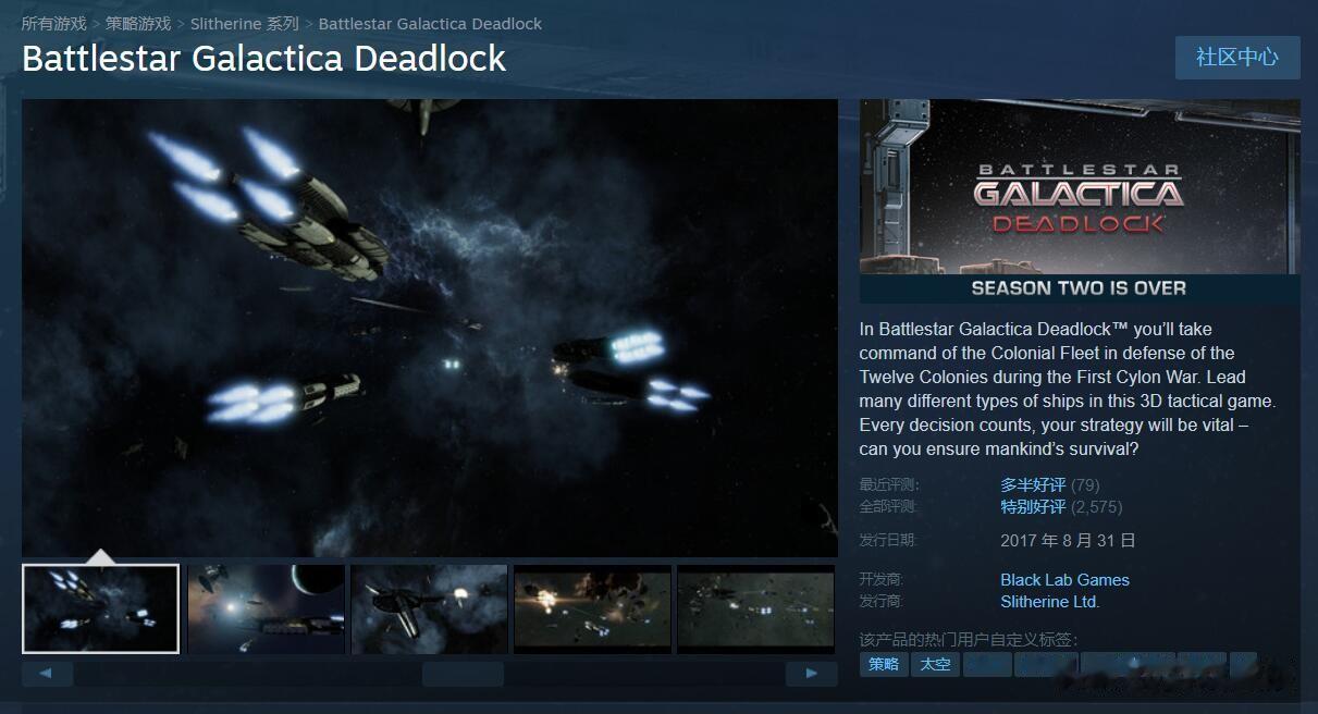 目前，一款名为《Battlestar Galactica Deadlock》的太