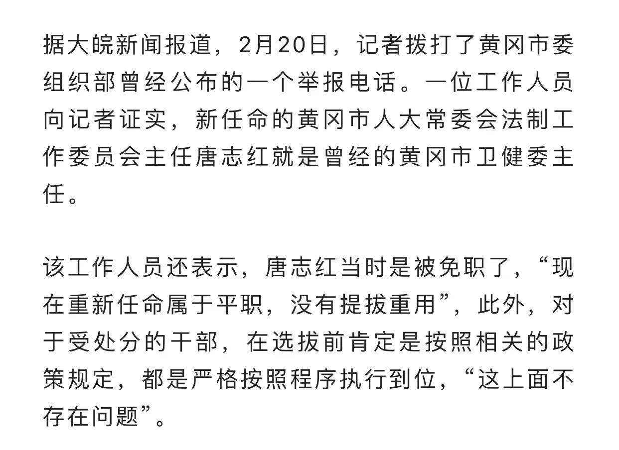 “一问三不知”主任，被重新委任！这是不顾民意的表现

新任命的黄冈市人大常委会法