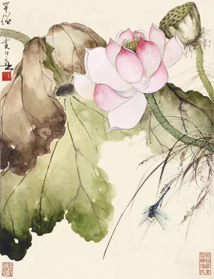 清风徐来香满塘，国画荷花真的美醉了！！！
  