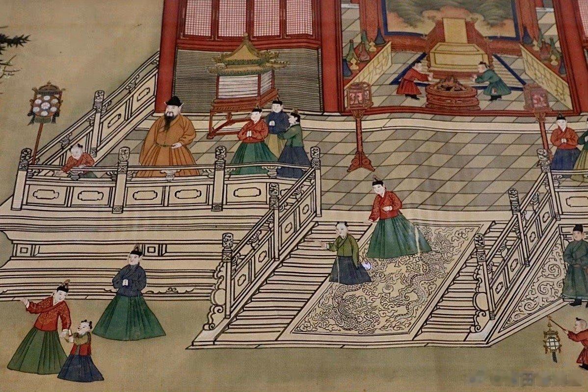 明宪宗纯皇帝元宵行乐图祝大家元宵节快乐此画为明代宫廷记录画，藏于中国国家博物馆。