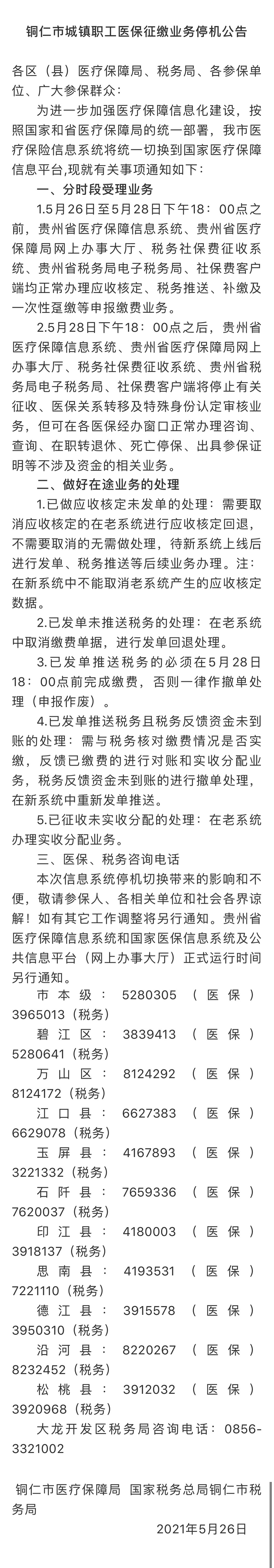 【】5月26日，铜仁市医疗保障