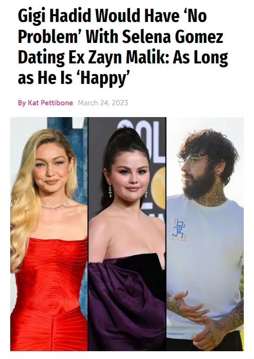 吉吉哈迪德对于美渣和傻脸娜交往没有任何问题！

据外媒报道，吉吉Gigi Had