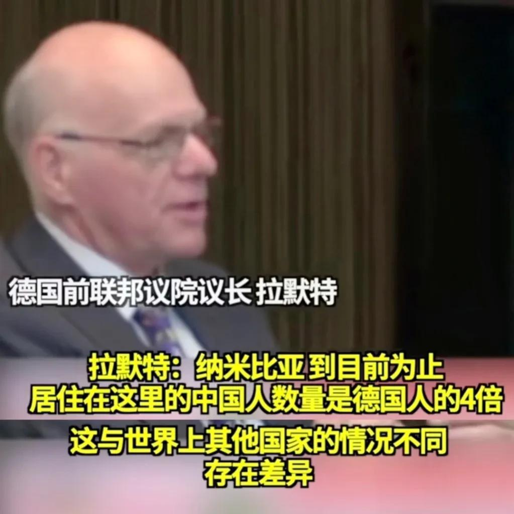 德国：纳米比亚的中国人太多了。
纳米比亚：你们觉得这有什么问题？
德国：这与世界