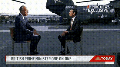 印度裔英国首相苏纳克：如果中国向俄乌冲突中的俄罗斯一方提供武器支持，英国将“与盟