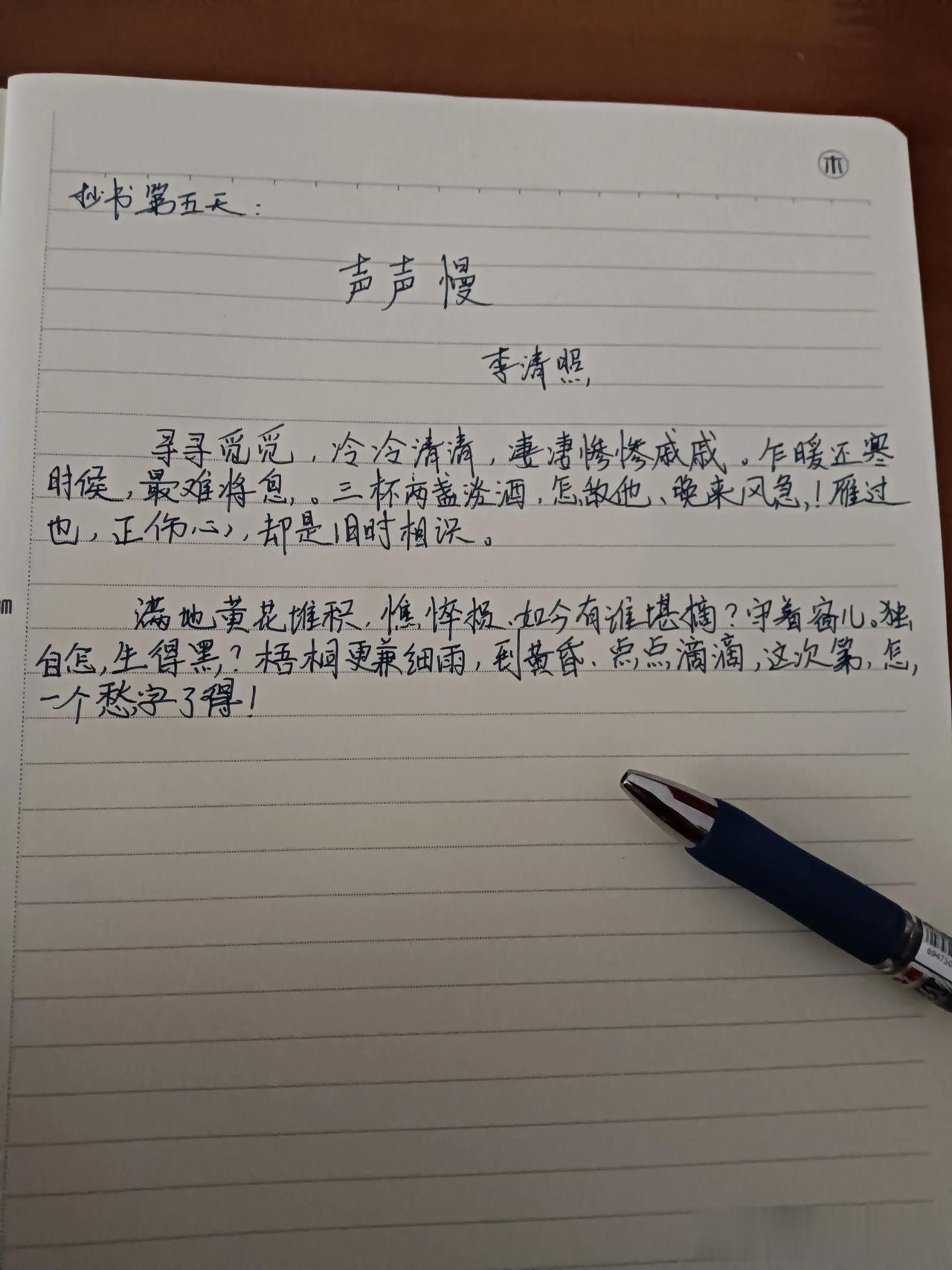 抄书打卡第五天
怎一个愁字了得