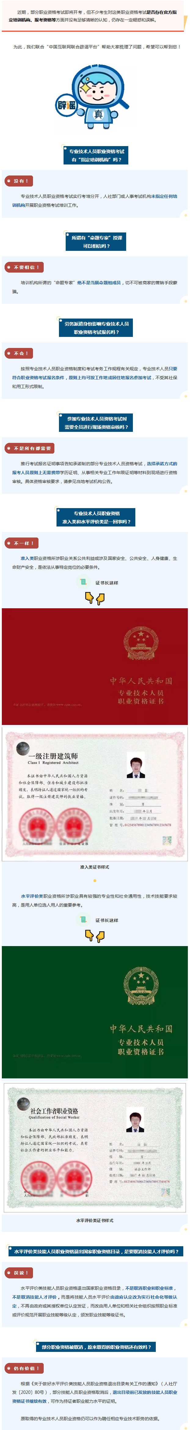 【关于职业资格考试，这些误解该