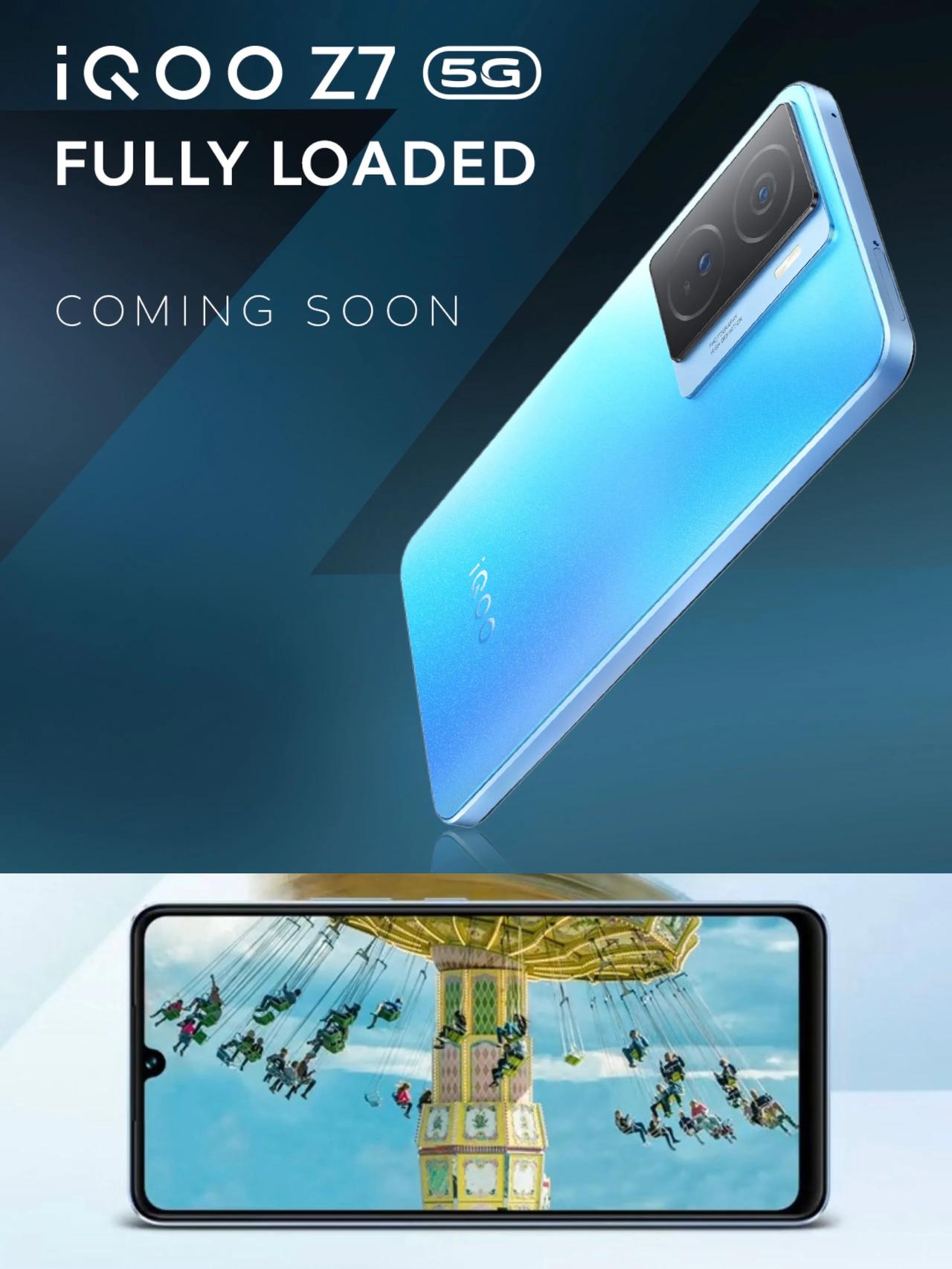 印度版iQOO Z7外观公布了，对应的应该就是国内iQOO Z7x。iQOO Z