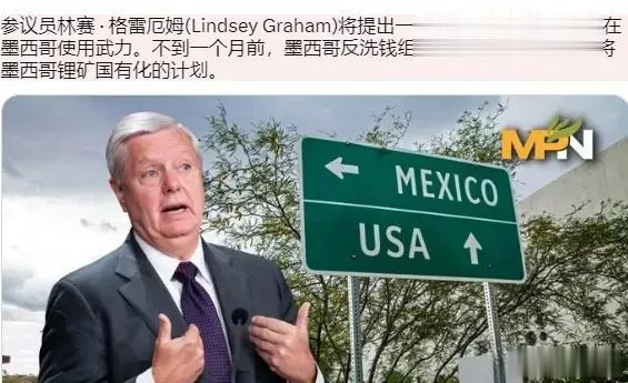 美国议员提出一项法案，授权美国的军队可以在墨西哥境内使用武力，声称是为了打击墨西