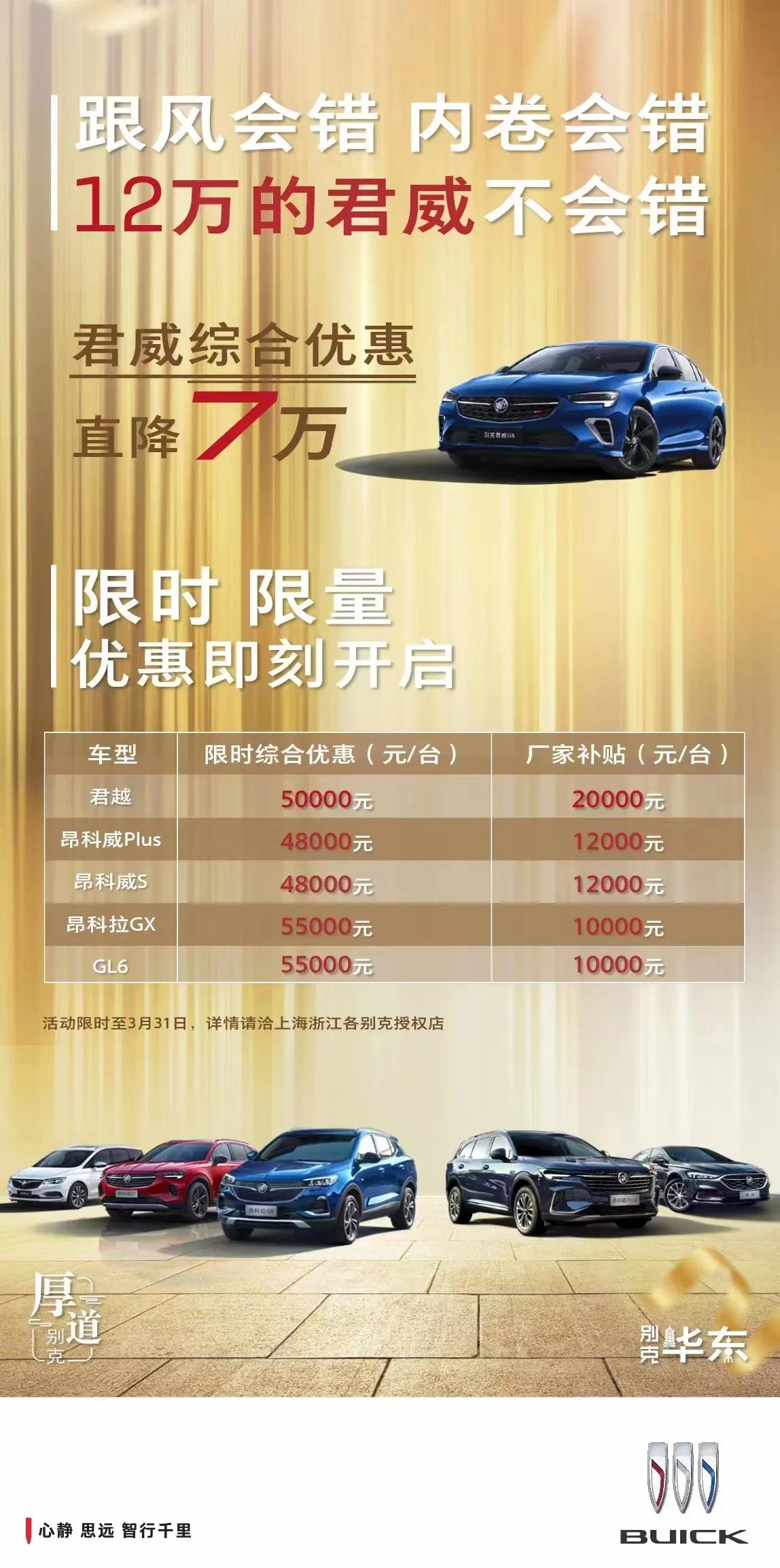 12万的别克君威来了？长安汽车最高40000优惠？