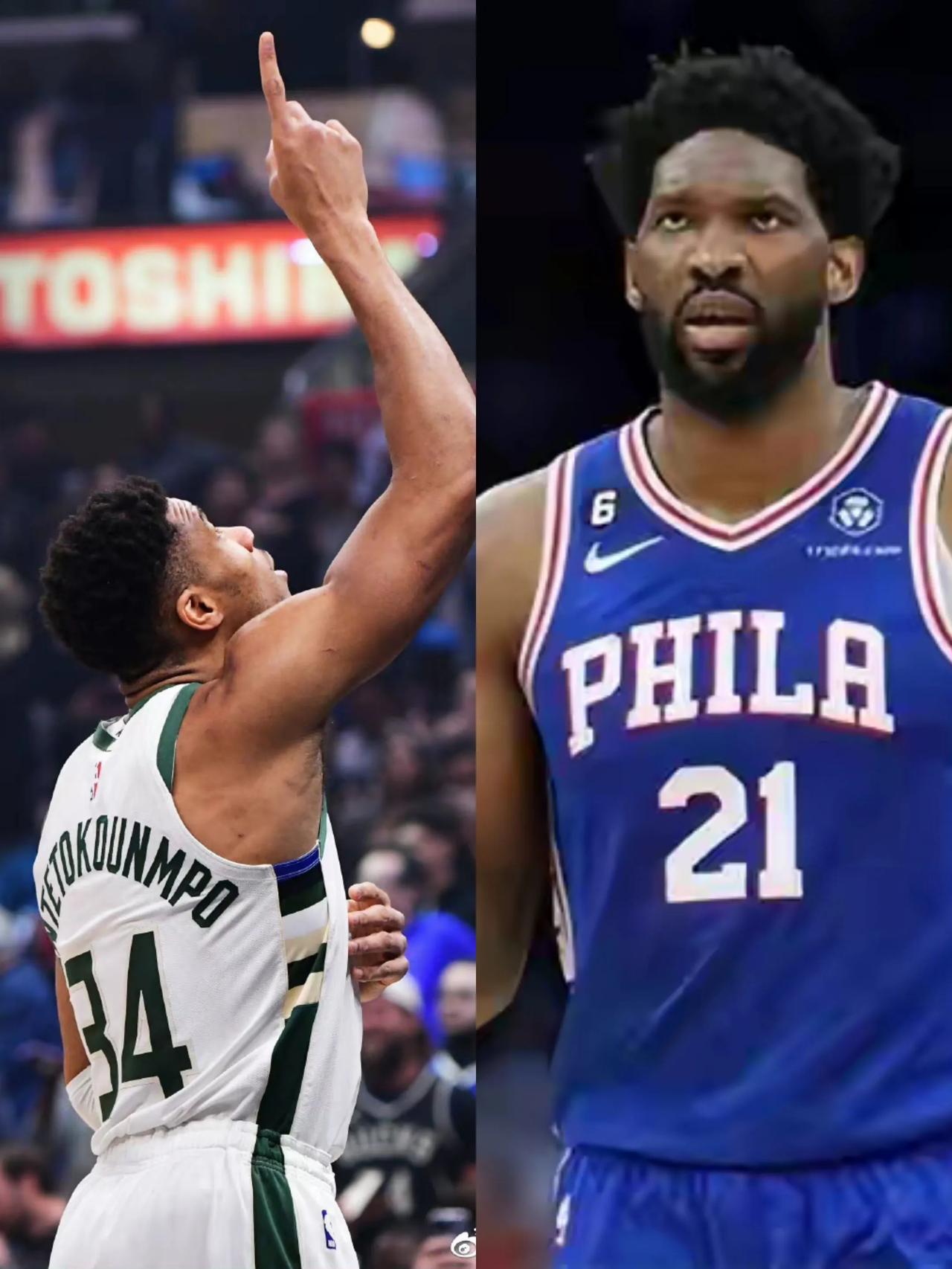 东部最强内线，恩比德、字母哥主要数据对比

               恩比德