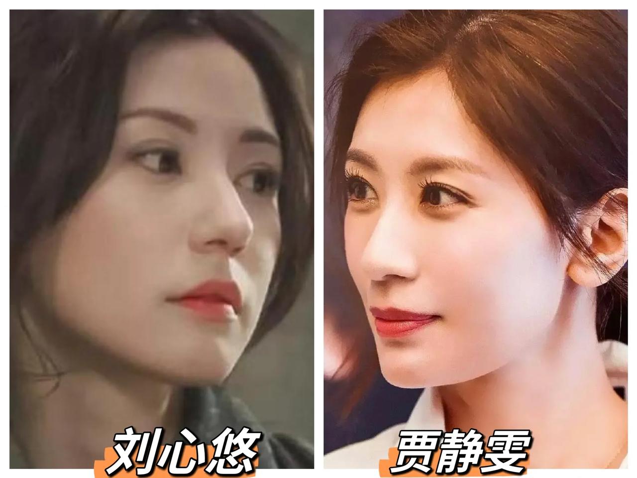 刘心悠=贾静雯+张柏芝+郝蕾
做了这几张对比图，郝蕾、张柏芝、贾静雯三个人长得一