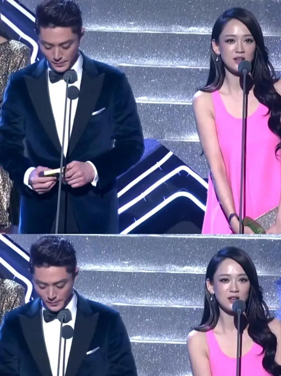 前任同台分外尴尬！霍建华陈乔恩同台，肢体动作出卖了他们。

看得出来两人真心爱过