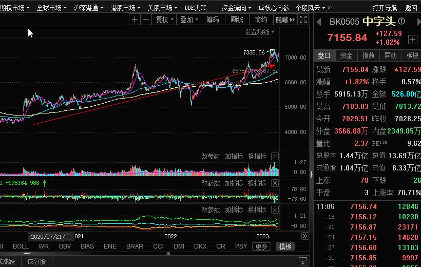 中字头再次启动，今年市场变化了。  前二年白酒、新能源、医药大白马、宁组合、茅指