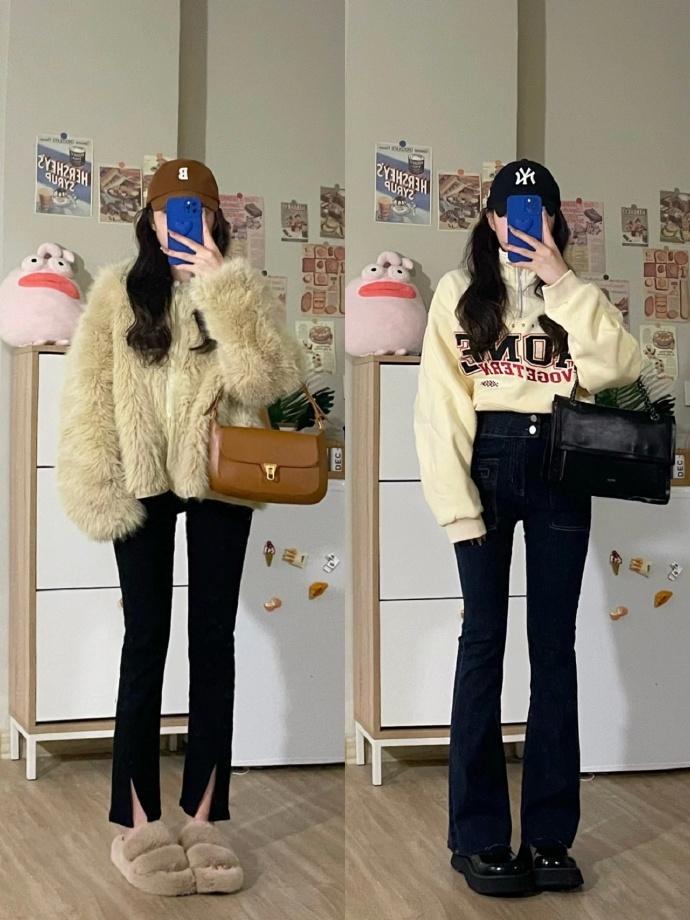 一件衣服两种搭配方式，“露腿”or“不露腿”有啥区别？
同样的衣服，下半身采用不